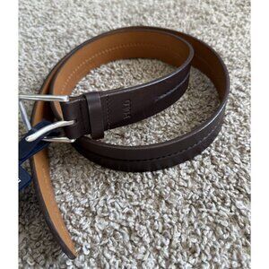 Brand New Polo Ralph lauren Italian Leather Brown Men's Belt size 36